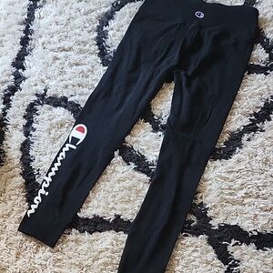 Champion Black Logo Leggings